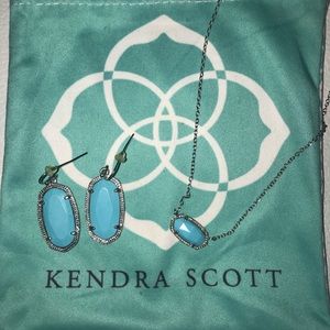 Kendra Scott Turquoise Elle Earrings & Necklace